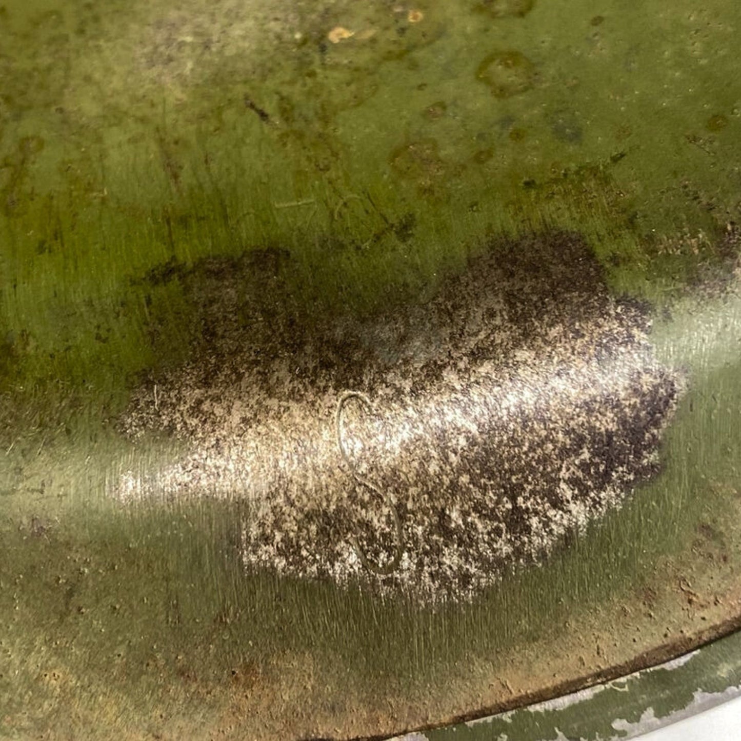 WW2 M1 Helmet shell, Schlueter, front seam, 273 S