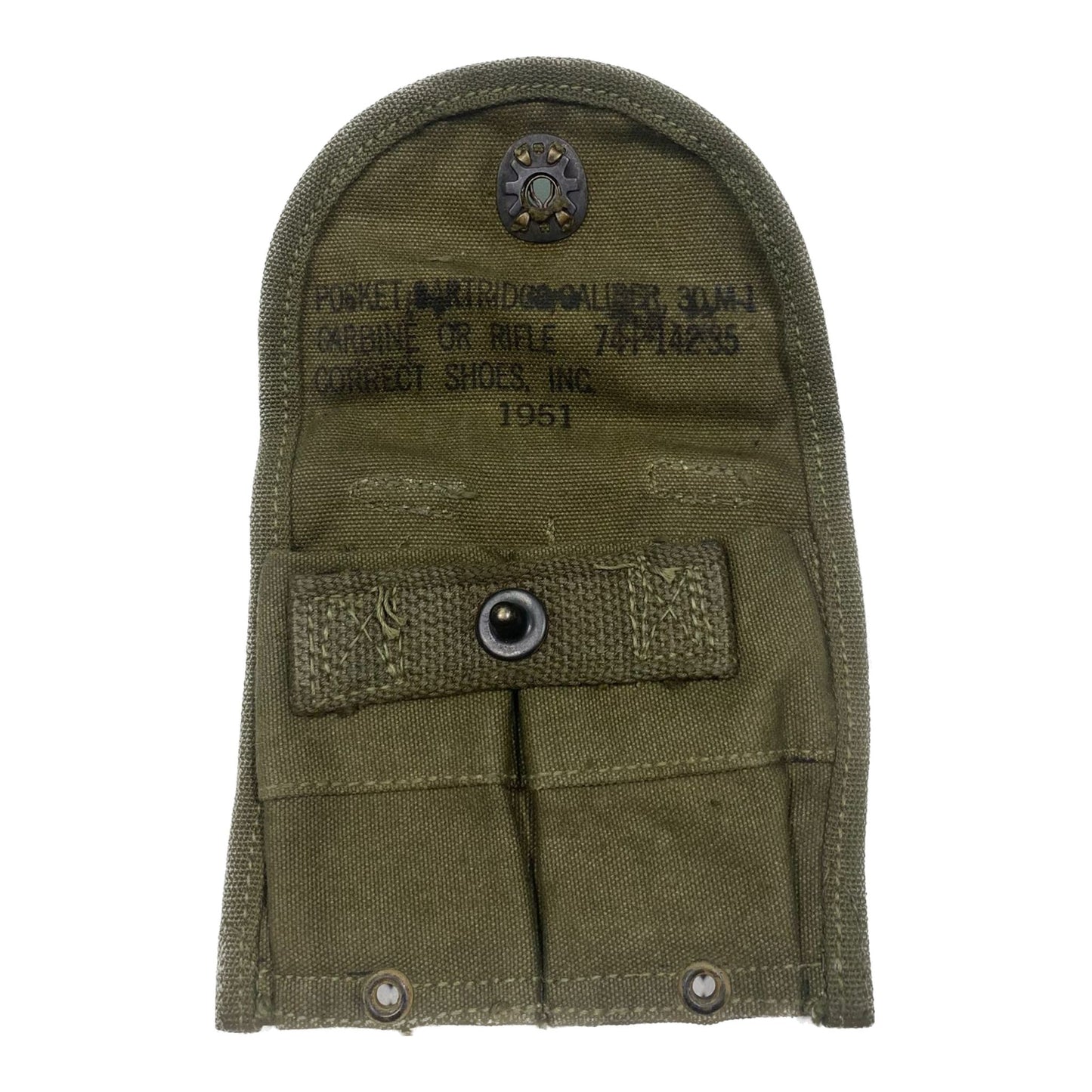 US M1 Carbine Buttstock Bullet Magazine Pouch OD-7 - 1951