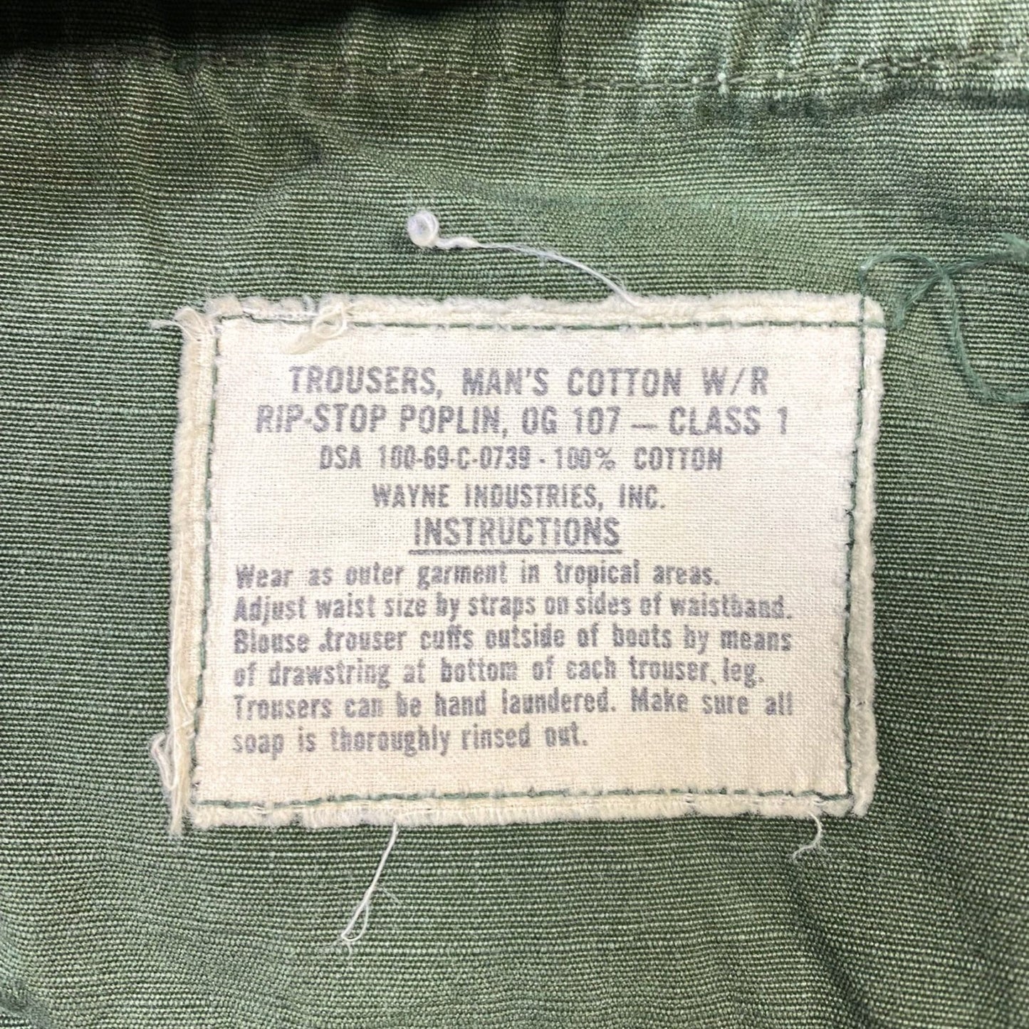 US Tropical Combat Uniform, trousers, 6th Pattern, size MR