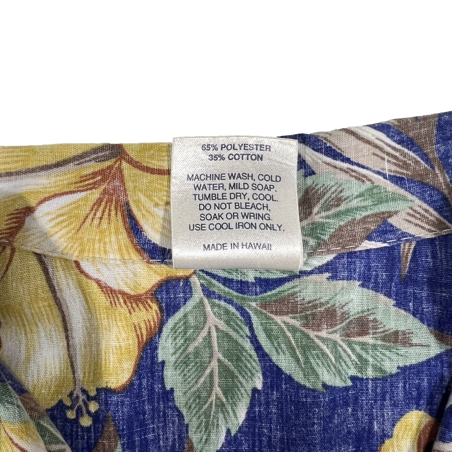 Original HAWAIIAN shirt, BLUE, ROYAL CREATIONS, made in HAWAII, LARGE