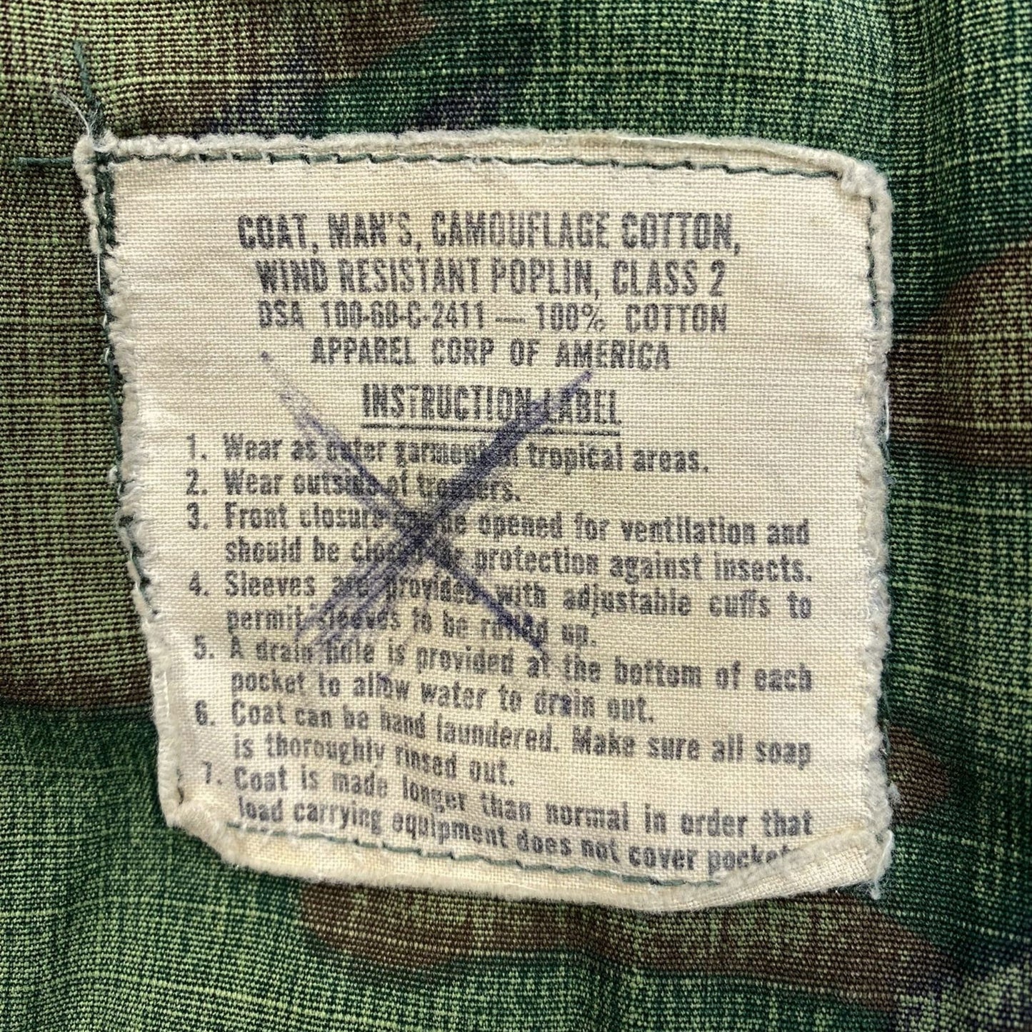 US ERDL, Green Dominant (Lowland) Camouflage Pattern Jacket, size LR (1)