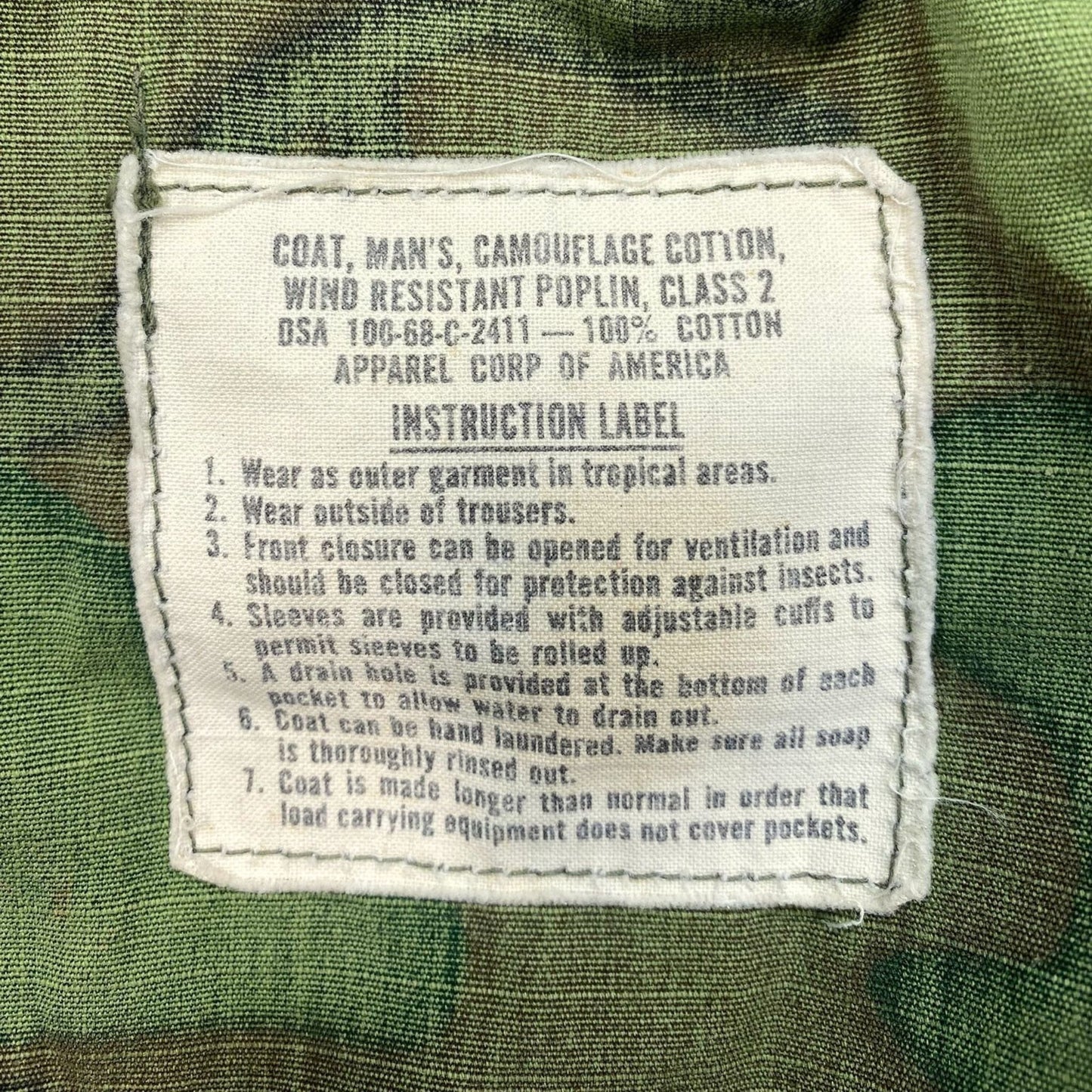 US ERDL, Green Dominant (Lowland) Camouflage Pattern Jacket, size LR (2)