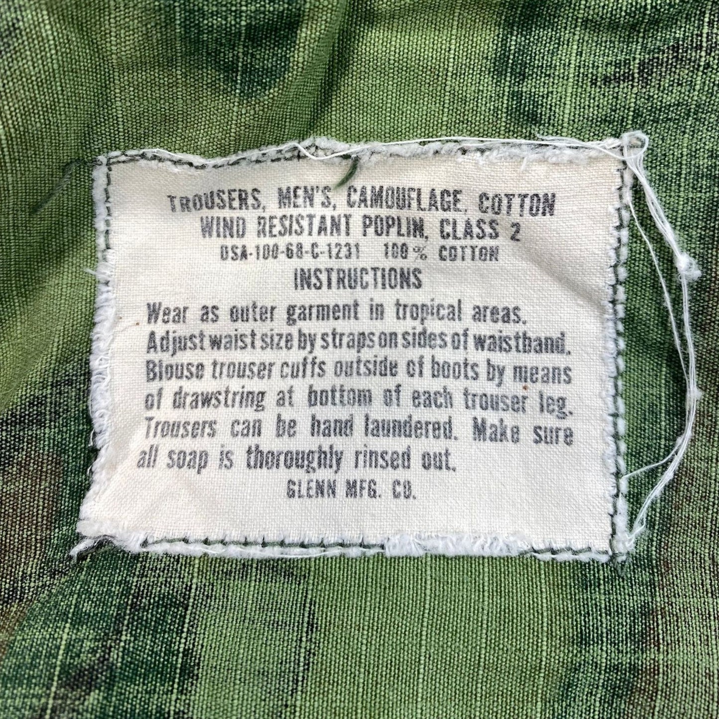 US ERDL, Green Dominant (Lowland) Camouflage Pattern Trousers, size MR (1)