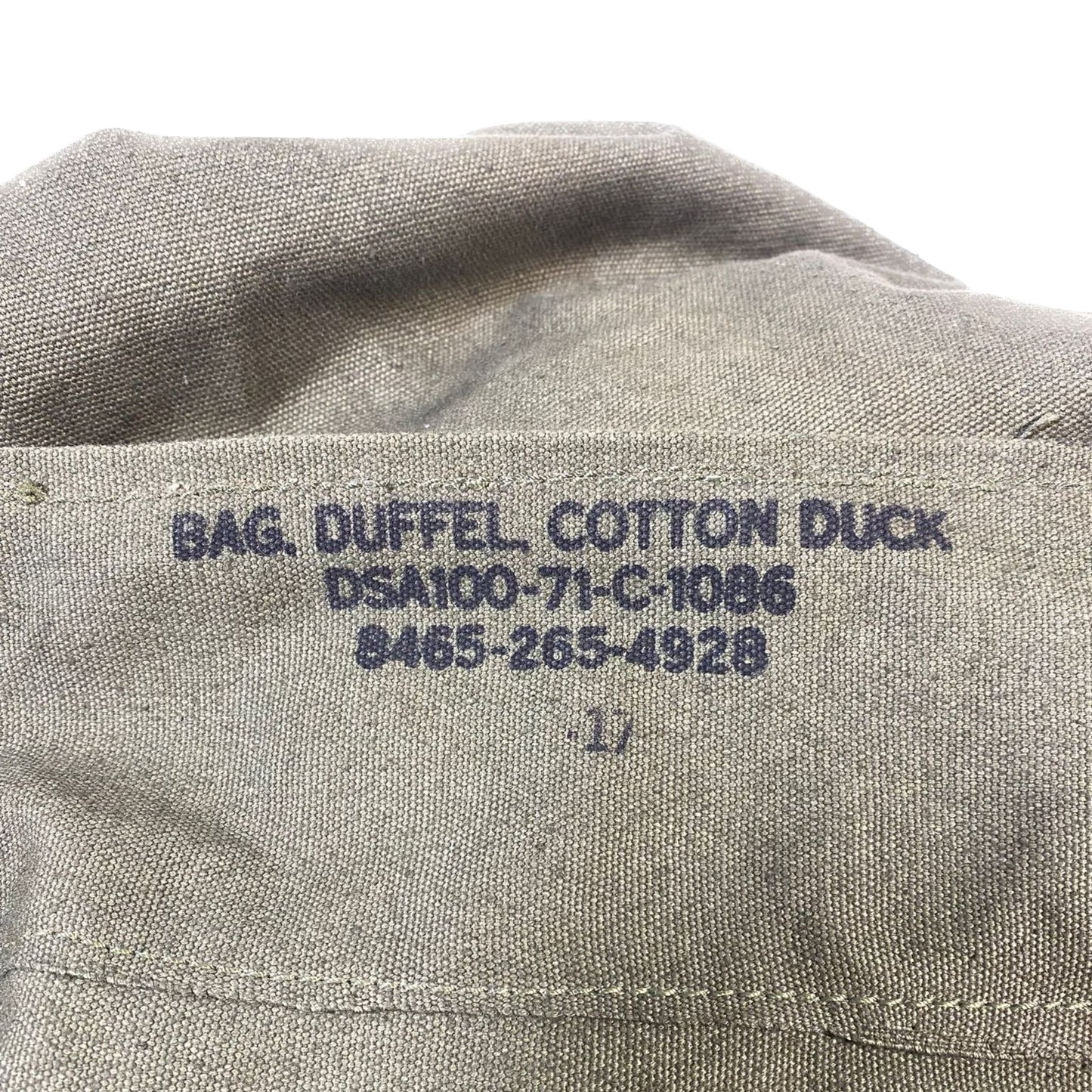 US Vietnam War Canvas Duffel bag, type 1 - lodní pytel - 1971