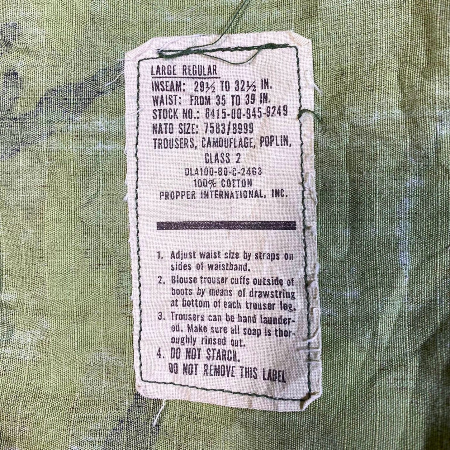 US RDF Hot Weather Camouflage Pattern Trousers, size LR