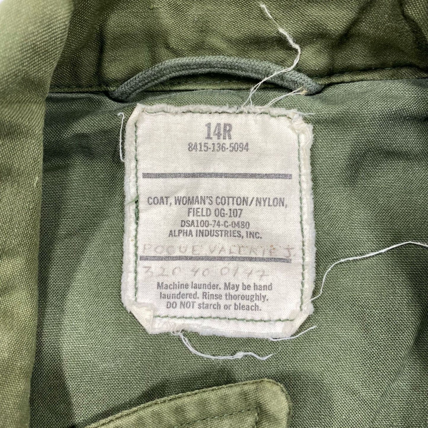 US M65, Woman's, Field Coat, OG-107 - size 14R