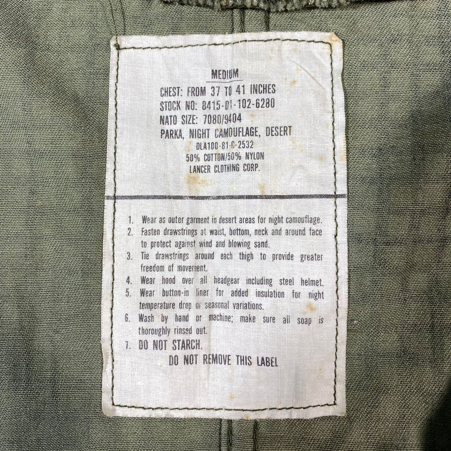 US Night Desert Camouflage Parka, size M (2)