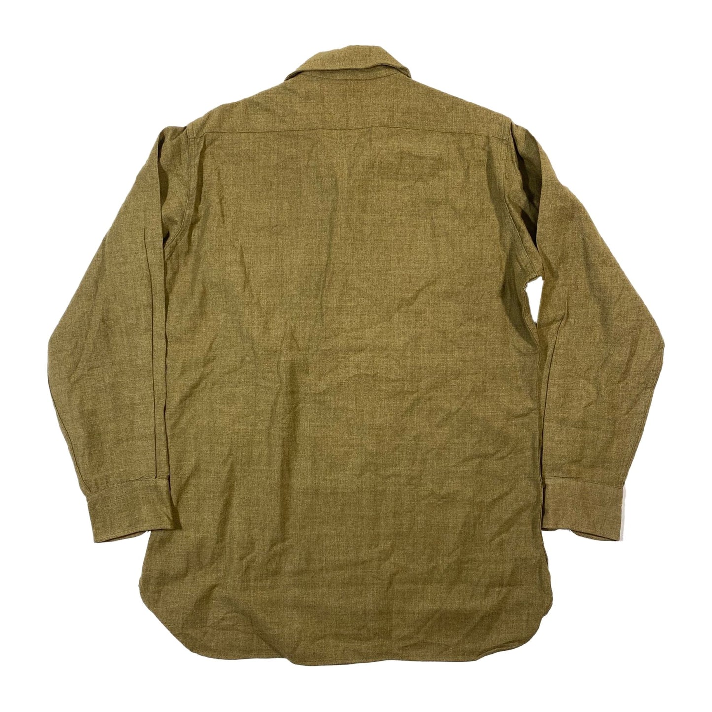 WW2 Special Coat Style Olive Drab Flannel Shirt, světlé knoflíky - early war (2)