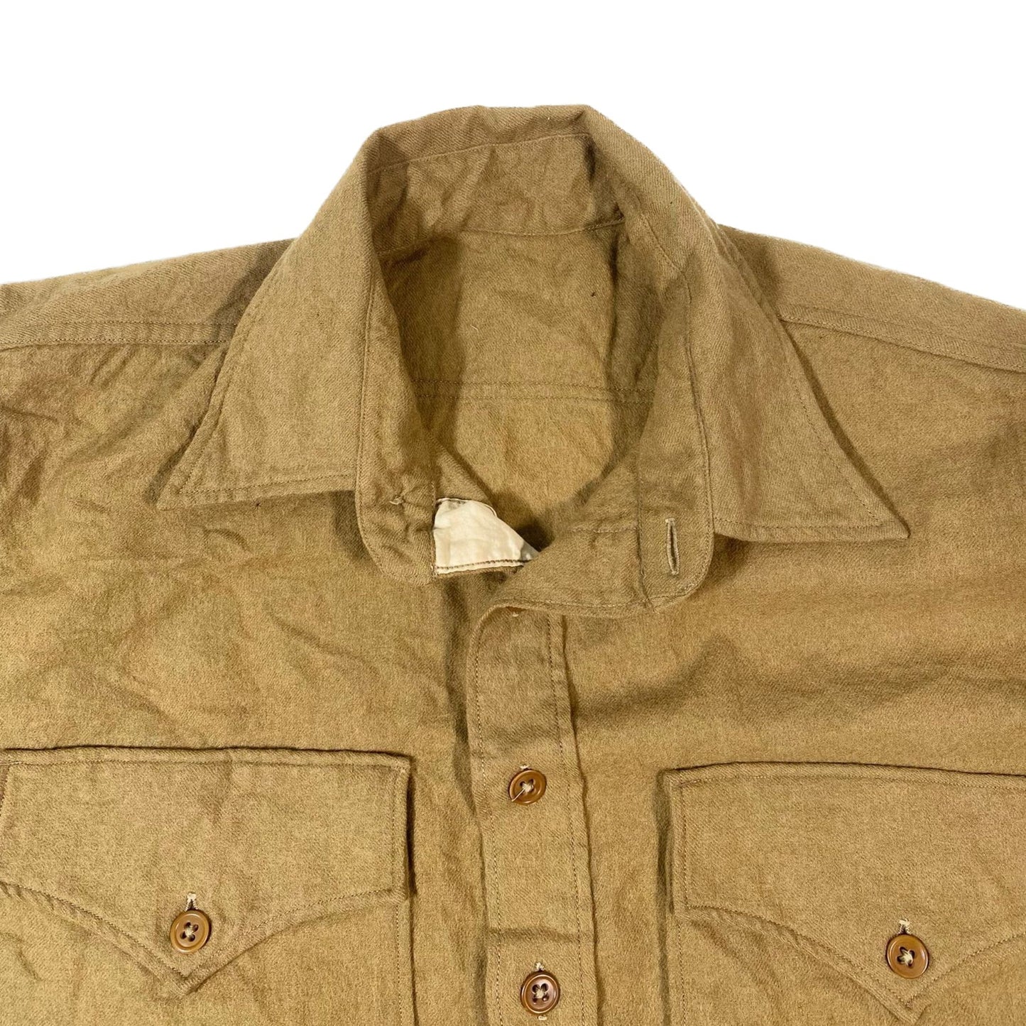 WW2 USMC Olive Drab Flannel Shirt