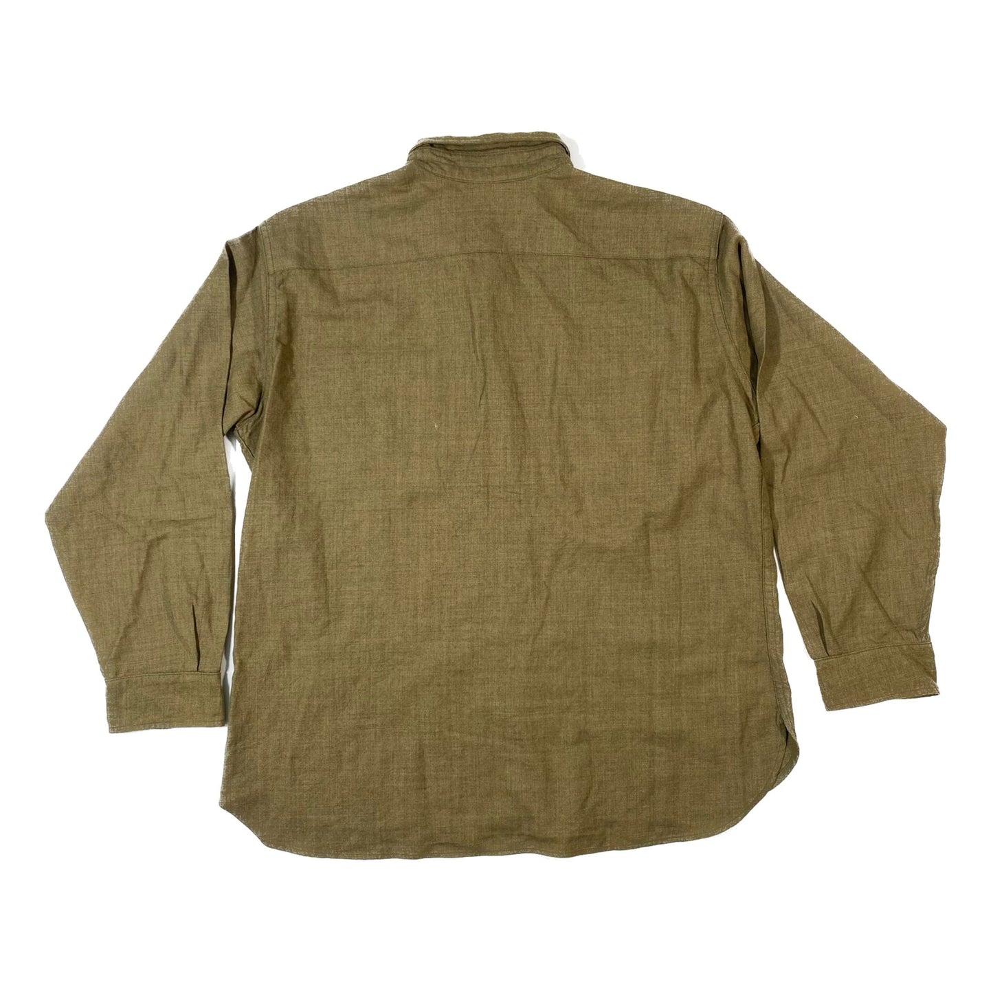 WW2 Special Coat Style Olive Drab Flannel Shirt, size 19 x 36 - early war