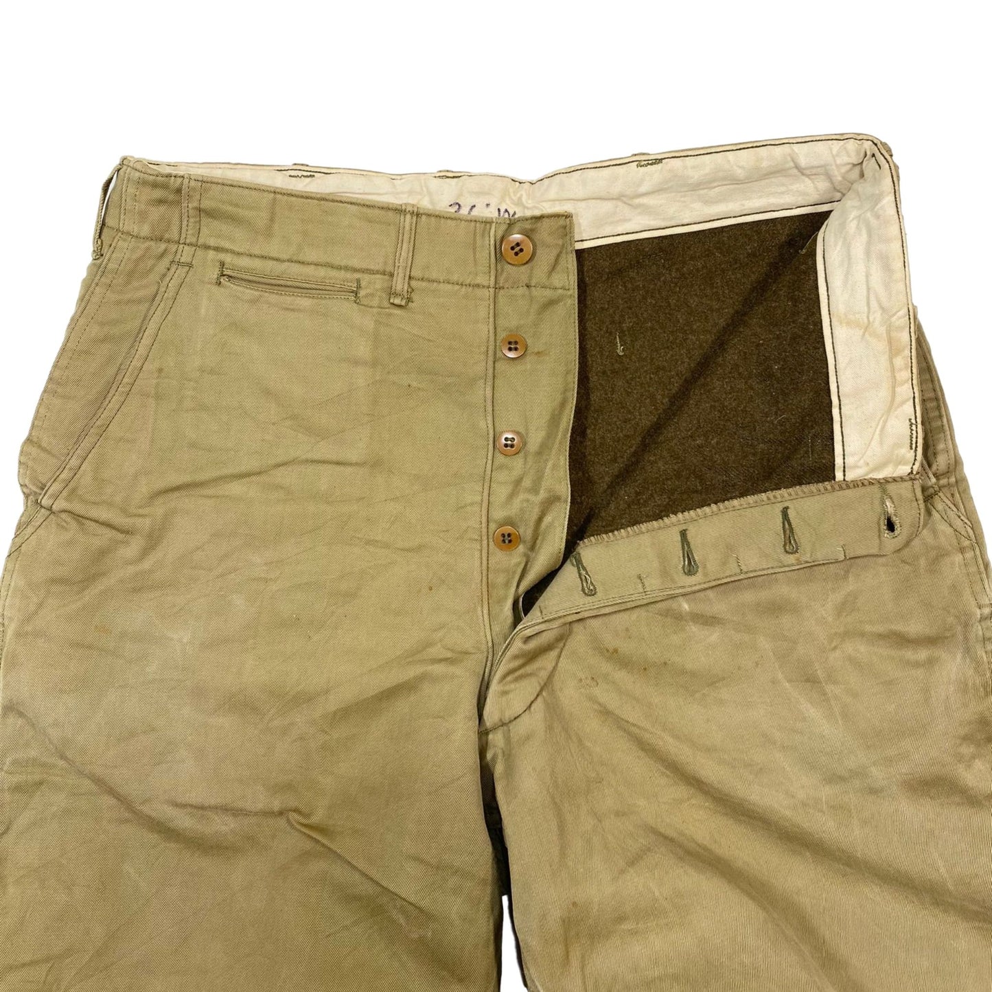 WW2 RARE US Trousers, Kersey-Lined, M1941, 34x32