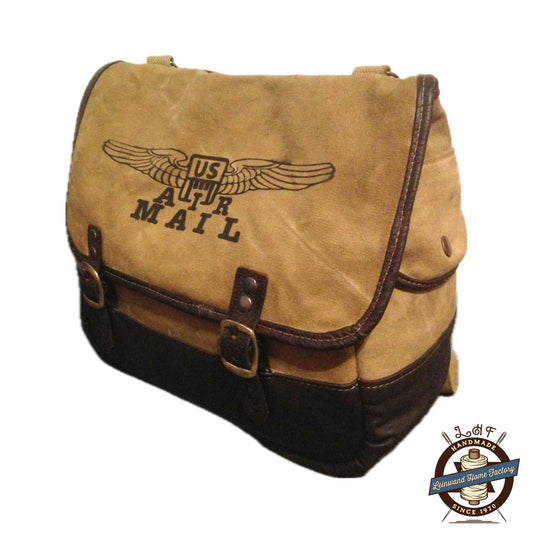 LHF WW2 US Musette Bag M-1936, waterproof - US Air Mail