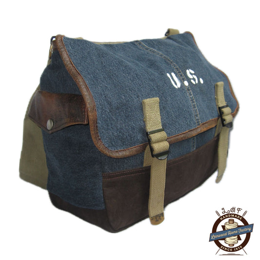 LHF WW2 US Musette Bag M-1936 - denim