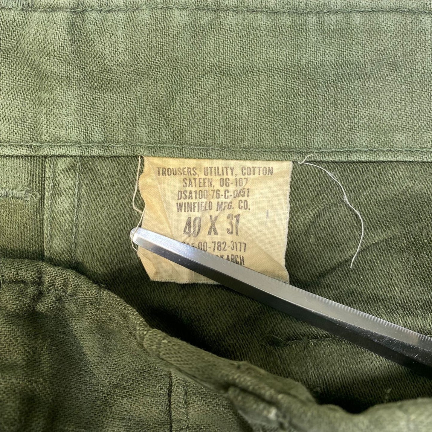 US OG-107 Fatique Utility Pants, Sateen, Baker pants - size 40 x 31