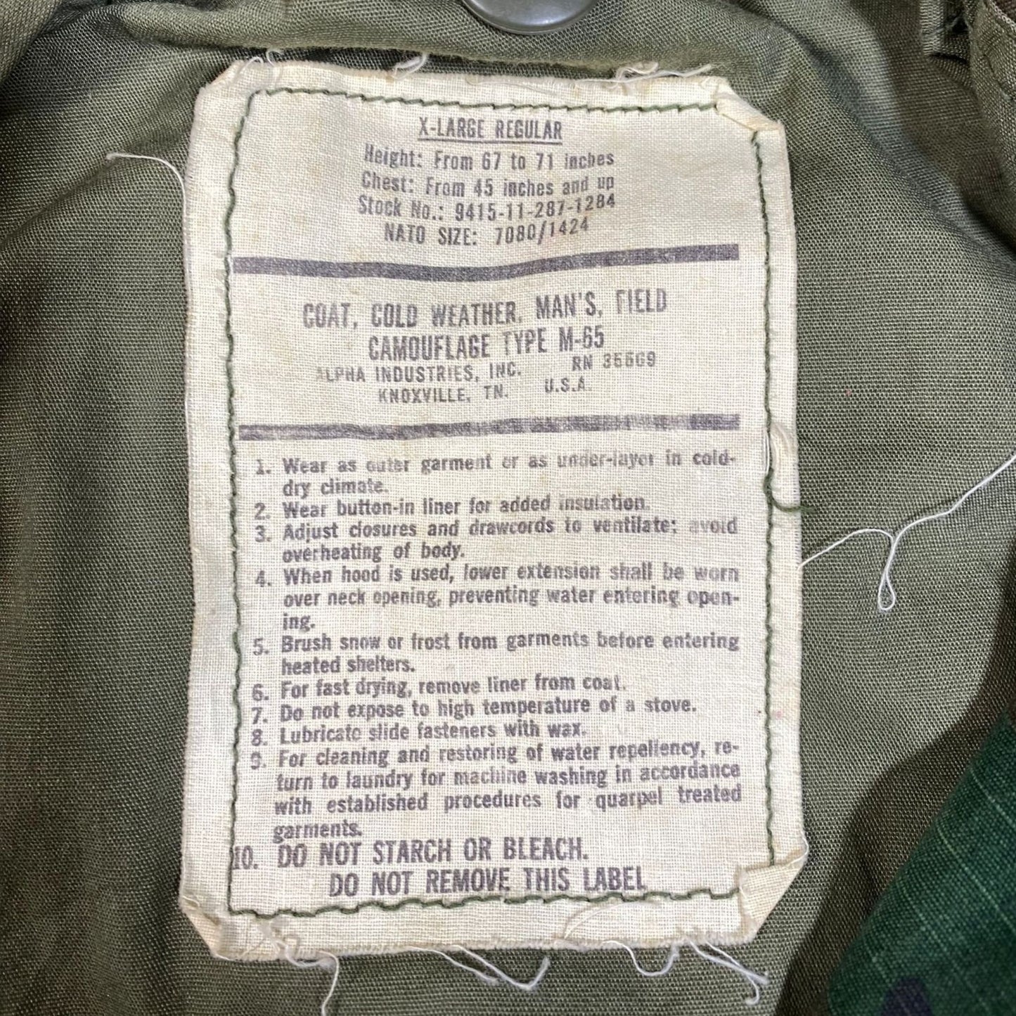 US RDF M65 Field Jacket, size XL - ALPHA INDUSTRIES