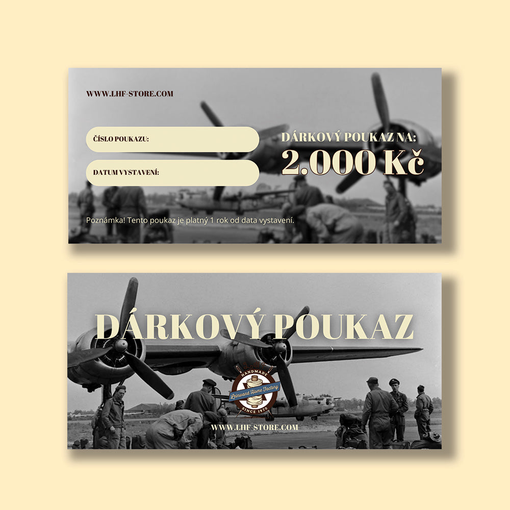 Dárkový poukaz - 500 Kč, 1000 Kč, 2000 Kč, 5000 Kč