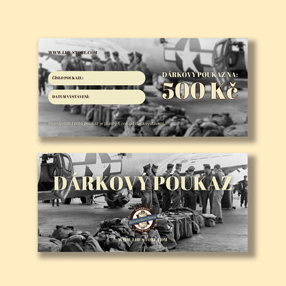 Dárkový poukaz - 500 Kč, 1000 Kč, 2000 Kč, 5000 Kč