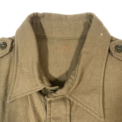 WW2 Special Coat Style Olive Drab Flannel Shirt, officer - late war