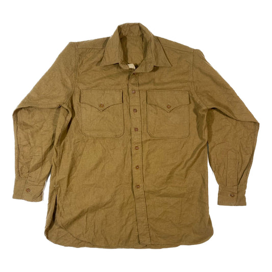 WW2 USMC Olive Drab Flannel Shirt