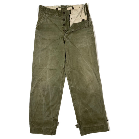 WW2 US Trousers Field Cotton OD, M1943, 33x32